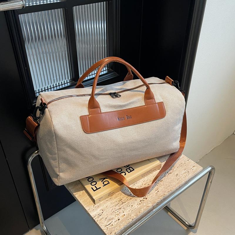 Большая вместительная холщовая сумка для женщин 2024 года, новая повседневная универсальная сумка-мессенджер для деловых поездок, переносная сумка для путешествий на короткие расстояния