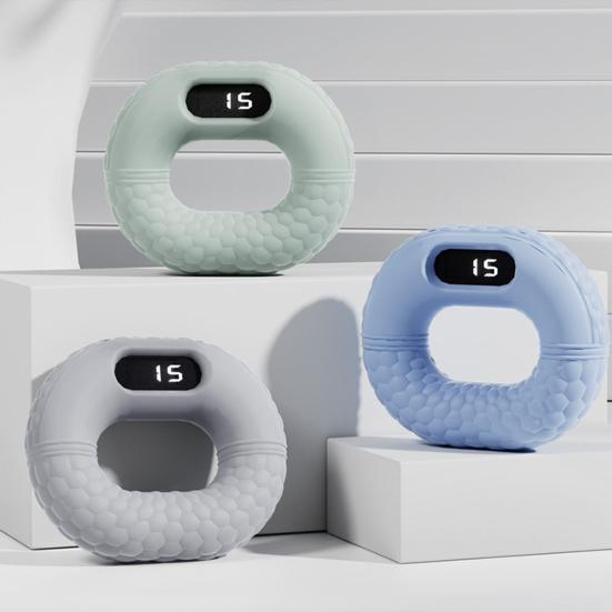 Тренажер для тренировки силы хвата рук со светодиодным дисплеем - силовая тренировка пяти пальцев, снятие стресса с помощью сжимающего кольца, усилитель хвата для рук