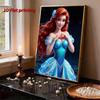 Disney Русалочка DIY Жемчужное Искусство для Ариэль Ручной Работы Подарок Подходит для Украшения Стен Идеально Подходит как для Дома, так и для Офиса