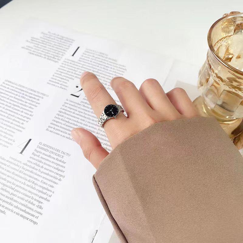 Personalized Retro Watch-Shaped Ring - Simple, Trendy Design for Couples and Friends.