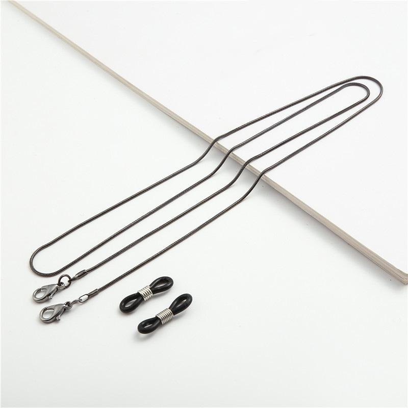 Цепочки для масок и солнцезащитных очков для женщин и мужчин, черного, золотого, серебристого цвета, из сплава с бусинами, противоскользящие цепочки, модные аксессуары для очков, оптом