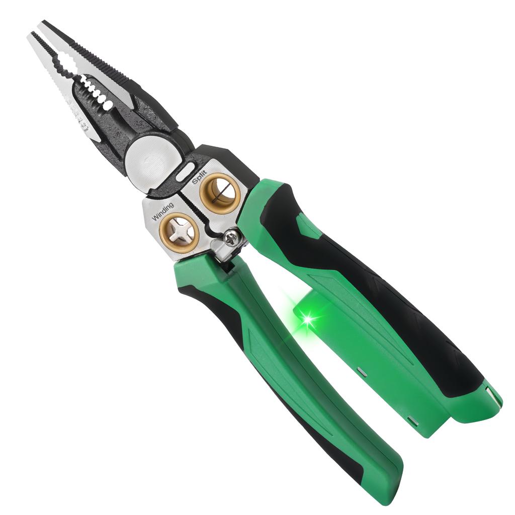 1/2 шт. Инструмент для зачистки проводов 8-в-1 Многофункциональный инструмент для зачистки проводов с тестером напряжения Портативные кабельные стрипперы из легированной стали для кабелей