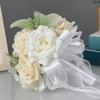 Bridal Bouquet, Artificial Flowers, Holding Bridesmaid Bouquet for Bridesmaid, Wedding,