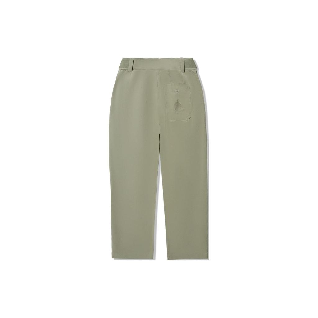 Li Ning X Jackie Chan Collaboration Kung Fu Series Solid Color Loose Fit Breathable Casual Pants Men Bottoms Olive-Green AKXU093-1