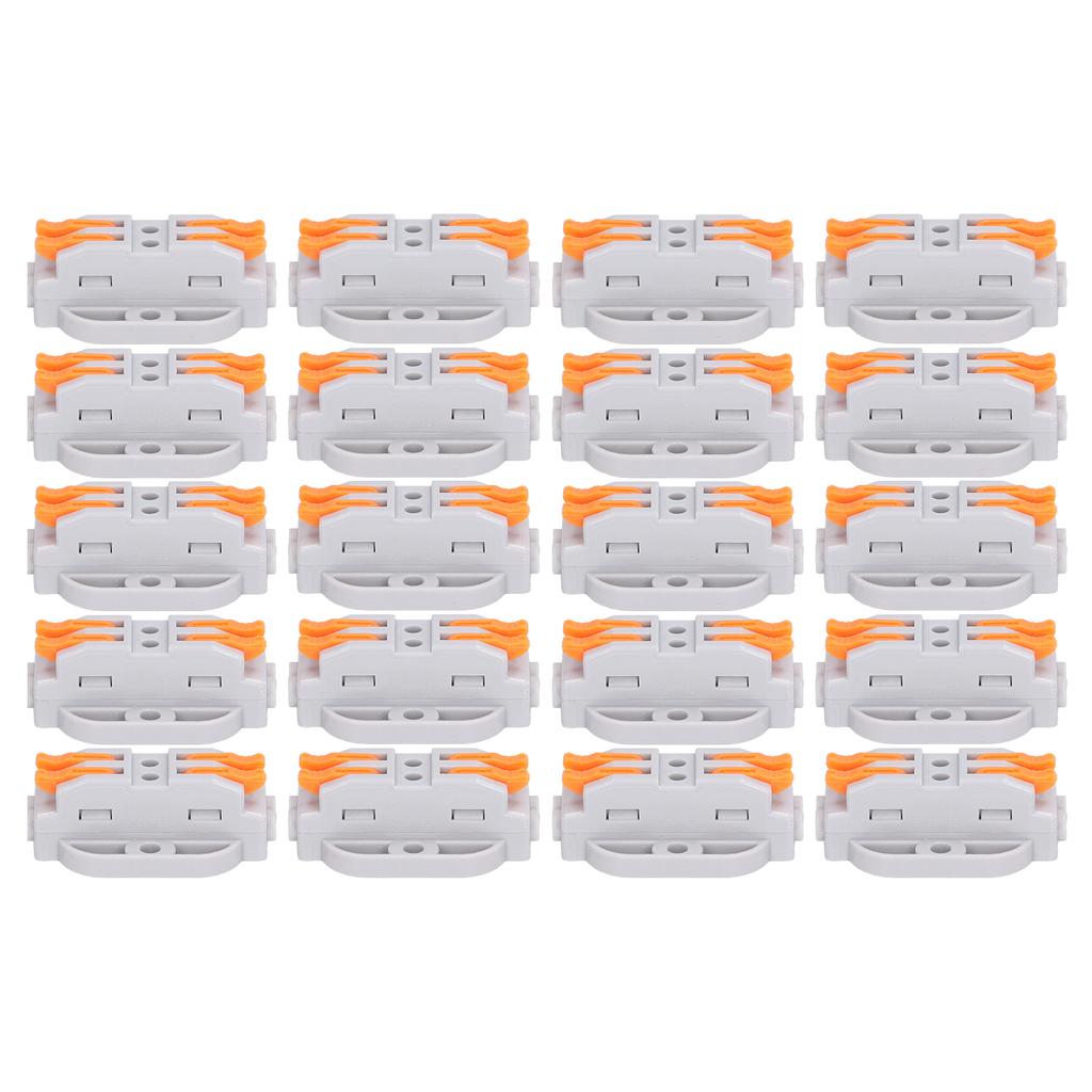 20Pcs Lever Nut Wire Connectors Quick Compact Splice Conductors Push In Terminal Block 223‑2P