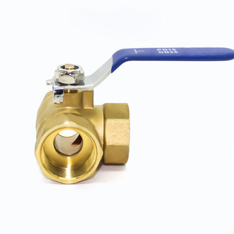 Переключатель шланга, женский, латунный, полнопортовый, Т-образный, L-портовый, 3-ходовой шаровой кран, соединительный адаптер для воды, масла, воздуха, газа