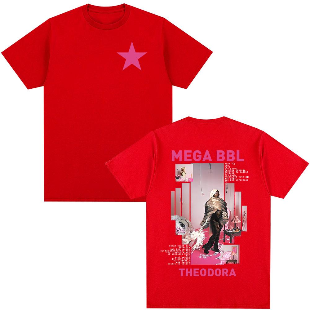 Rapper Theodora Mega Bbl Album Tshirt for Men and Women Hiphop Tshirt 202526 Summer Pure Cotton 100 Printed Tshirt