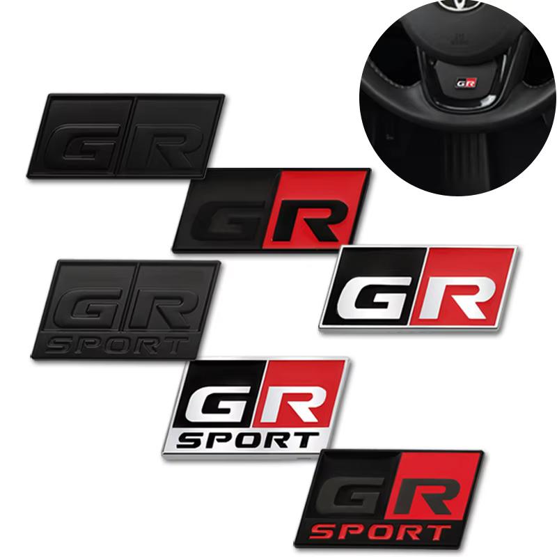 1 шт. 3D Металлическая Наклейка-значок Логотип Руля GR Sport для Интерьера Автомобиля Для C-HR Corolla RAV4 Prius Camry