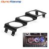 Universal 52mm Tripe 3 Gauge Meter Radio Din In Dash Panel Pod Black 2inch