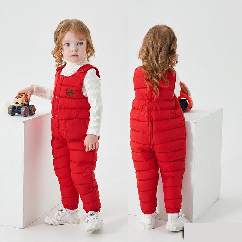 Зимние детские хлопковые штаны Теплые комбинезоны для мальчиков Зимние толстые штаны Пуховые хлопковые детские комбинезоны для девочек Детский комбинезон Брюки