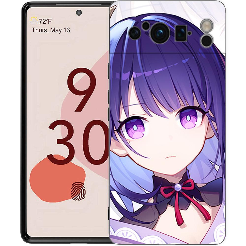 Чехол для телефона Genshin Impact для Google Pixel 8 A 7 6 Pro Мягкий ТПУ корпус для Pixel 6A Силиконовый Ударопрочный Черный чехол