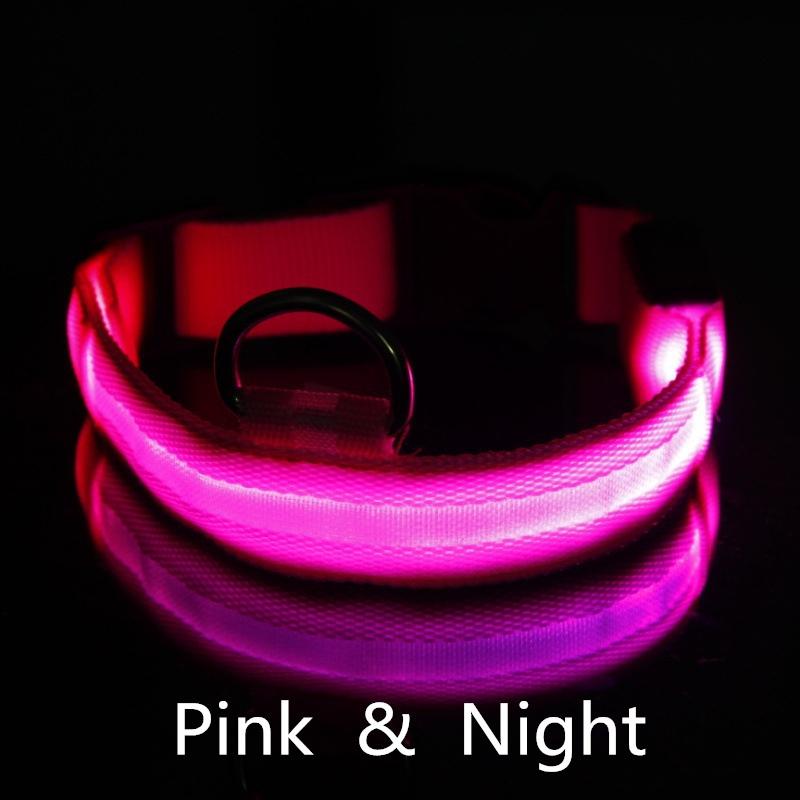 Светодиодный светильник для ночной безопасности, вспышка, спортивный ошейник для собак, кошек, нейлоновый ошейник для собак, светящийся в темноте ошейник для кошек, светодиодные ошейники для собак, аксессуары для собак
