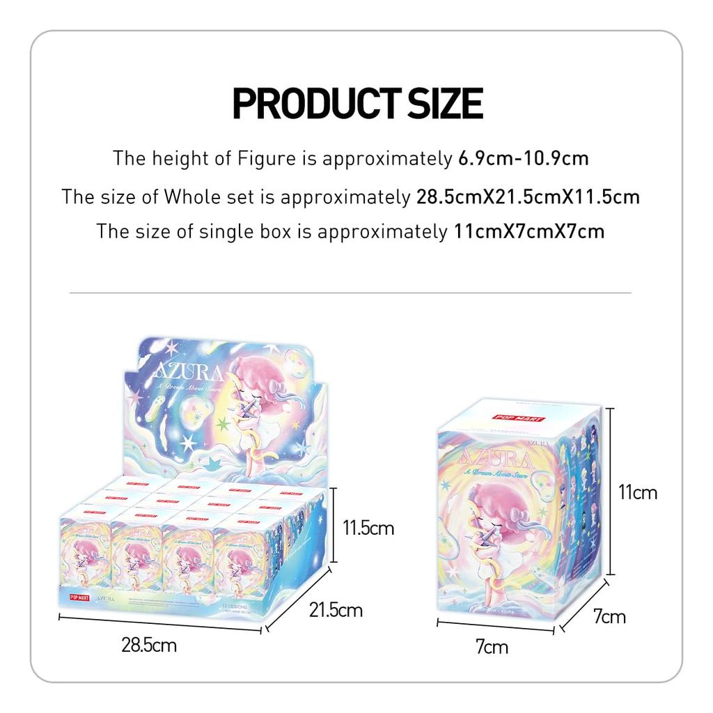 POP MART AZURA Мечта о звездах Серия Pop Mart Gacha Gacha Blind Box Фигурка Пластиковая модель Премиум игрушка Мягкий винил Оригинальный персонаж День рождения