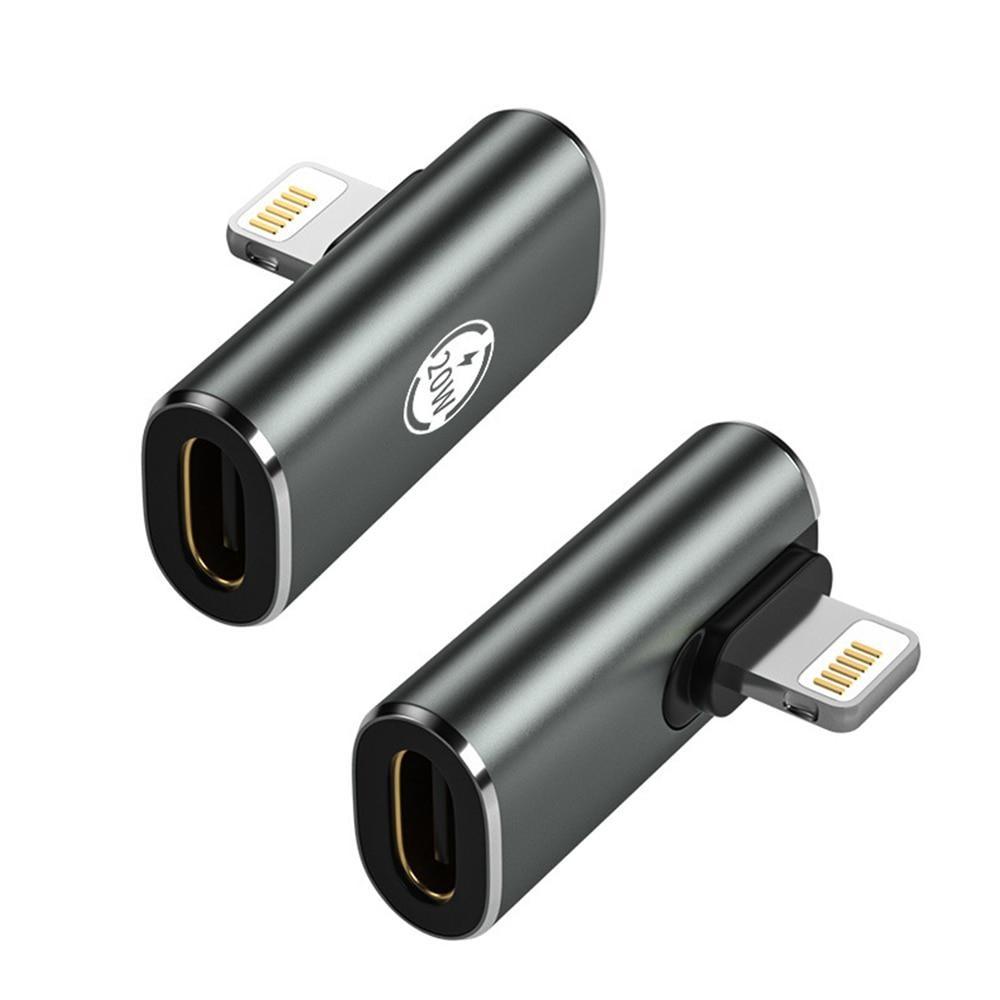 1 шт. PD20W Type C OTG адаптер для быстрой зарядки для IPhone 14 13 12 USB C «мама» для освещения мужской прямой локтевой преобразователь