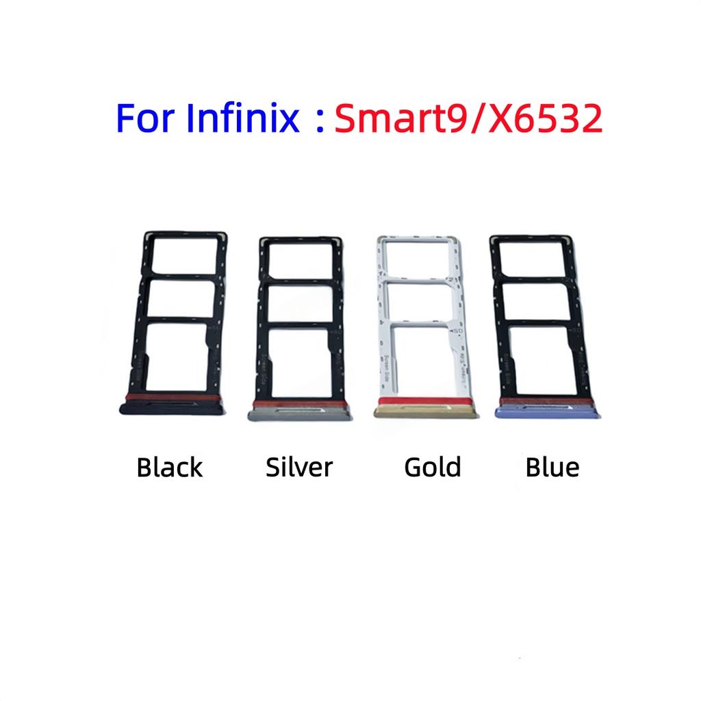 SIM Card SD Card Tray For Tecno Infinix Smart9 X6532 drawer chip card tray chip slot drawer card Holder Smart9 Sim card slot