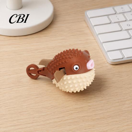 Stress Relief Dolphin Toy 3D Printed Articulated Spiny Figurine, Poseable Marine Animal Model, Macaron Color Multi-joint Figurine Fidget Toy,