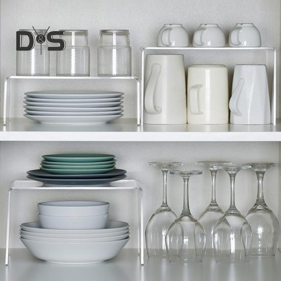 Прозрачная полка для хранения кухонного шкафа, прочная, не требующая сборки, столешница, прозрачный шкаф, органайзер, подставка для специй