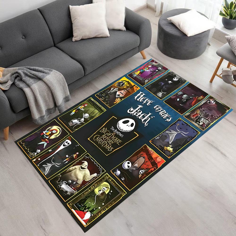 Jack Skellington Floor Mat Perfect for Decorate room Hallway Kitchen Entryway Antislip Carpet Decorate Offices Perfect Gift for Friends & Family