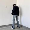 Американские ретро джинсы с варкой и вставками, уличная мода, трендовый бренд, рваные, свободные, прямые, с vibe-эффектом, микро-клеш, мужские