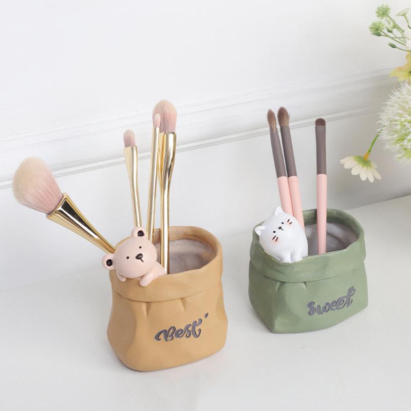 Сочный горшок с милыми животными, цветочный горшок из смолы, кашпо, домашний декор, домашнее украшение, настольные украшения, горшок для растений бонсай