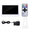 10in Screen 1024X600 Digital Photo Frame Music Video Player with Remote Control(White )