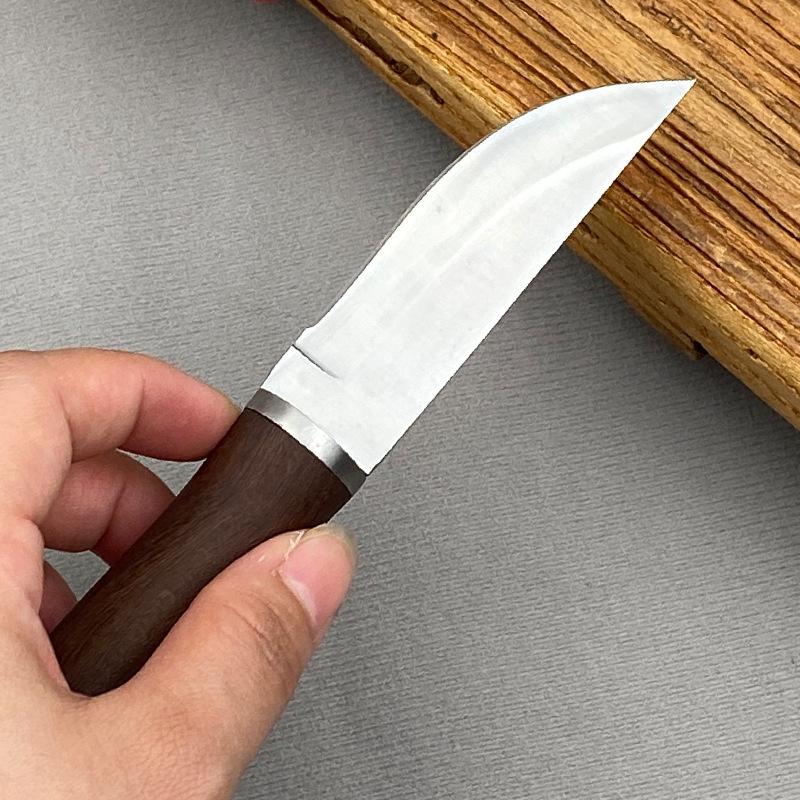 Нож из розового дерева 5Cr15 из нержавеющей стали, процесс вытяжки, кухонный нож для резки мяса, фруктов, барбекю, инструменты