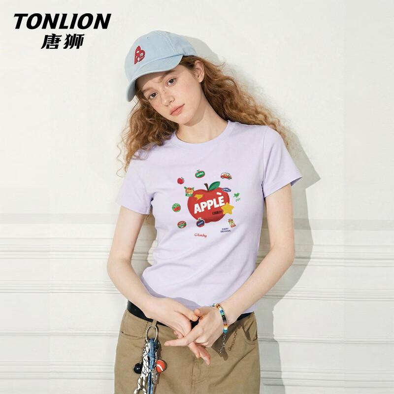 Женская приталенная футболка TonLion с коротким рукавом