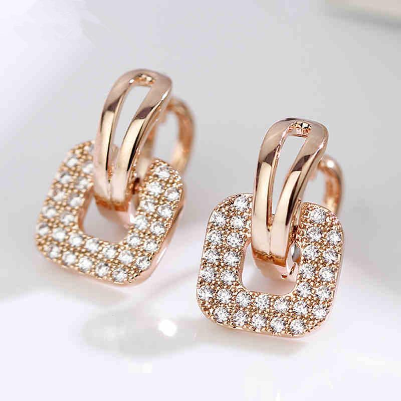 2026 high-end fashion Korean version women's round micro-inlaid zircon ear buckle versatile earrings silver design ear jewelry