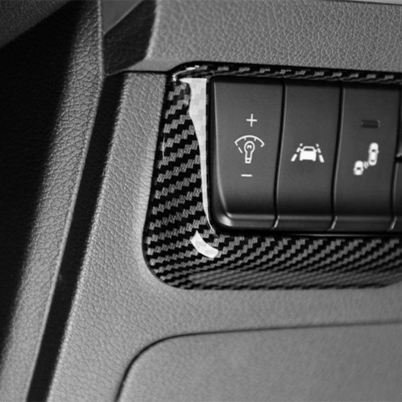 1*Automobiles Interior Accessory For Kia Stinger 2018- LHD/RHD ABS Headlight Adjustment Switch Panel Frame Protective Cover