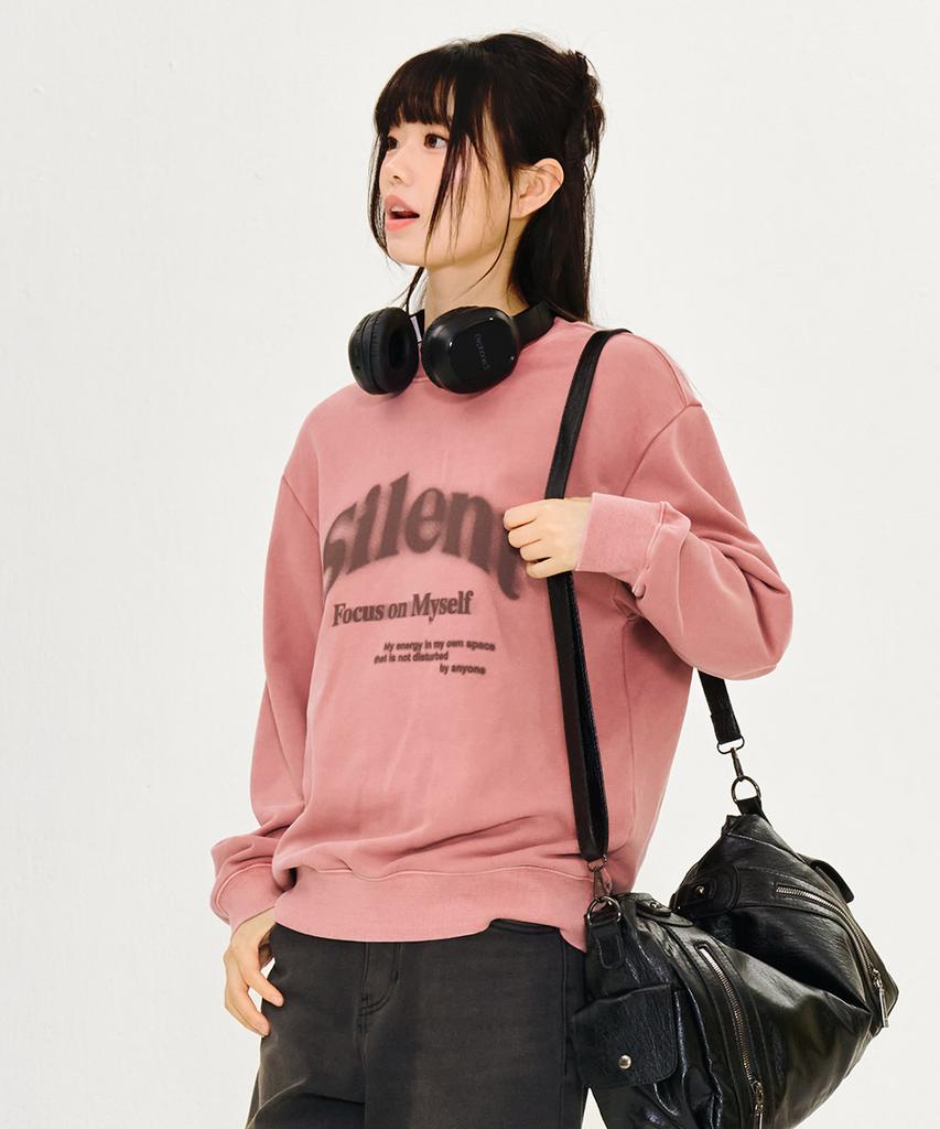 CHASECULT Unisex Pigment Lettering Sweatshirt - Pink