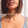 Fashion Black Rope Chain Natural Shell Necklace Collar Shell Necklace Summer Beach Gift Jewelry