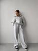 Women's Casual Tracksuit 2 Piece Set Solid Color Long Sleeve Hooded Cardigan Pocket Sweatshirt with Elastic Waist Pants