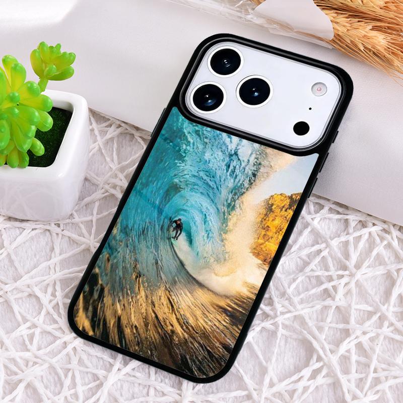 Ударопрочный чехол для телефона с дизайном "Волна для серфинга" для iPhone 17 Air 16e 15 11 12 14 13 Pro Max Чехол Coque