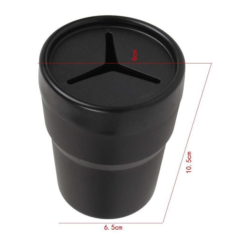 1Pc New Multifunctional Car Mini Trash Bin Cup Holder Car Trash Can Auto Holder Cap Mounts Black Plastic Interior Accessories