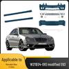 Mercedes-Benz E-Class W211 (2004-2008 гг.) Комплект обвеса боковых юбок, накладок на углы бампера и заднего спойлера на крышу в стиле AMG E63