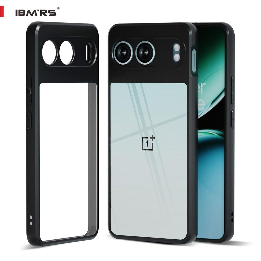 (В комплекте ремешок на запястье)Чехол IBMRS для OnePlus Nord 4, полупрозрачный матовый чехол Slim Fit, ударопрочный защитный чехол - черный камуфляж