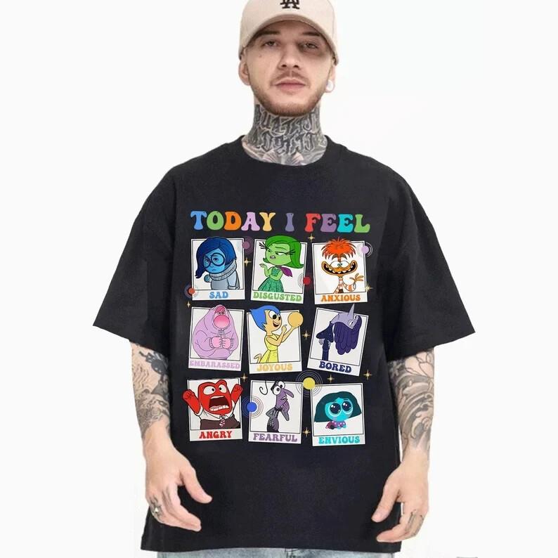 Today I Feel Inside Out 2024 Movie Shirt Inside Out 2 TSHIRT Unisex T-Shirt