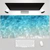 Летний Синий Океанский Рябь Коврик для Мыши Водонепроницаемый Нескользящий Яркий Водный Пейзаж Коврик для Мыши для Дома Игрового Рабочего Места