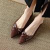 Women Flats Slip On Flat Shoes Woman Low Heels Dress Shoes Pointed Toe Elegant Office Bow    Womens Shoes