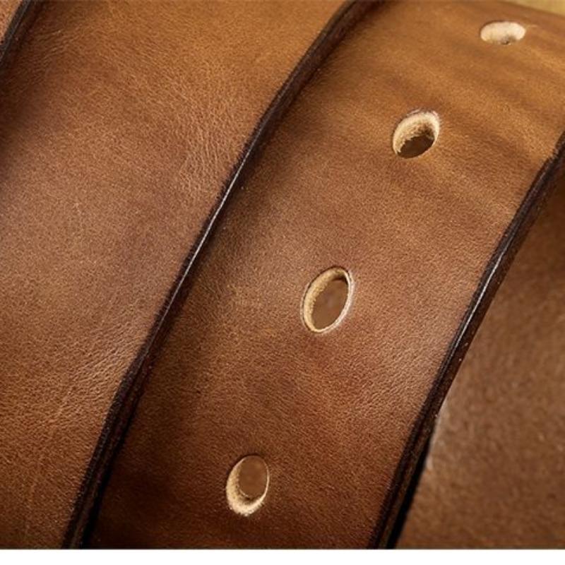 Ремень из натуральной воловьей кожи, пояс из воловьей кожи первого слоя, универсальный для мужчин и женщин молодого и среднего возраста