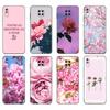 Black Tpu Case For Xiaomi Redmi 7A 8 8A 9 9A 9C Case Redmi Note 8T 8 Pro T Note 9 9S 9 Pro Case Pink Flower Peony