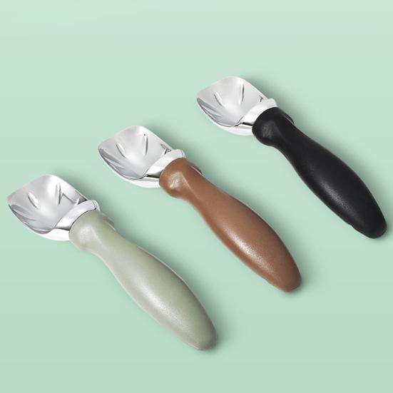 Ложка для мороженого с удобной ручкой. Прочная лопатка. Удобная обработка десертов. Изогнутая головка из нержавеющей стали.