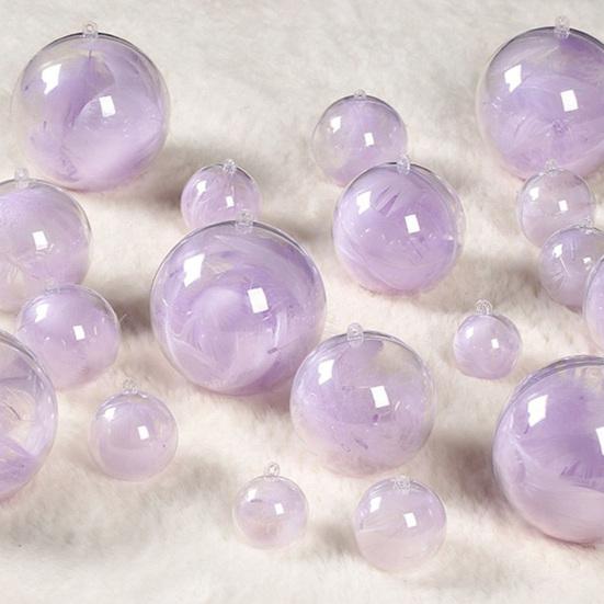 Yousheng Clear Fillable Ball Ornaments Plastic Transparent Shatterproof Hanging Ball Decoration for DIY Crafts Christmas Wedding Decor