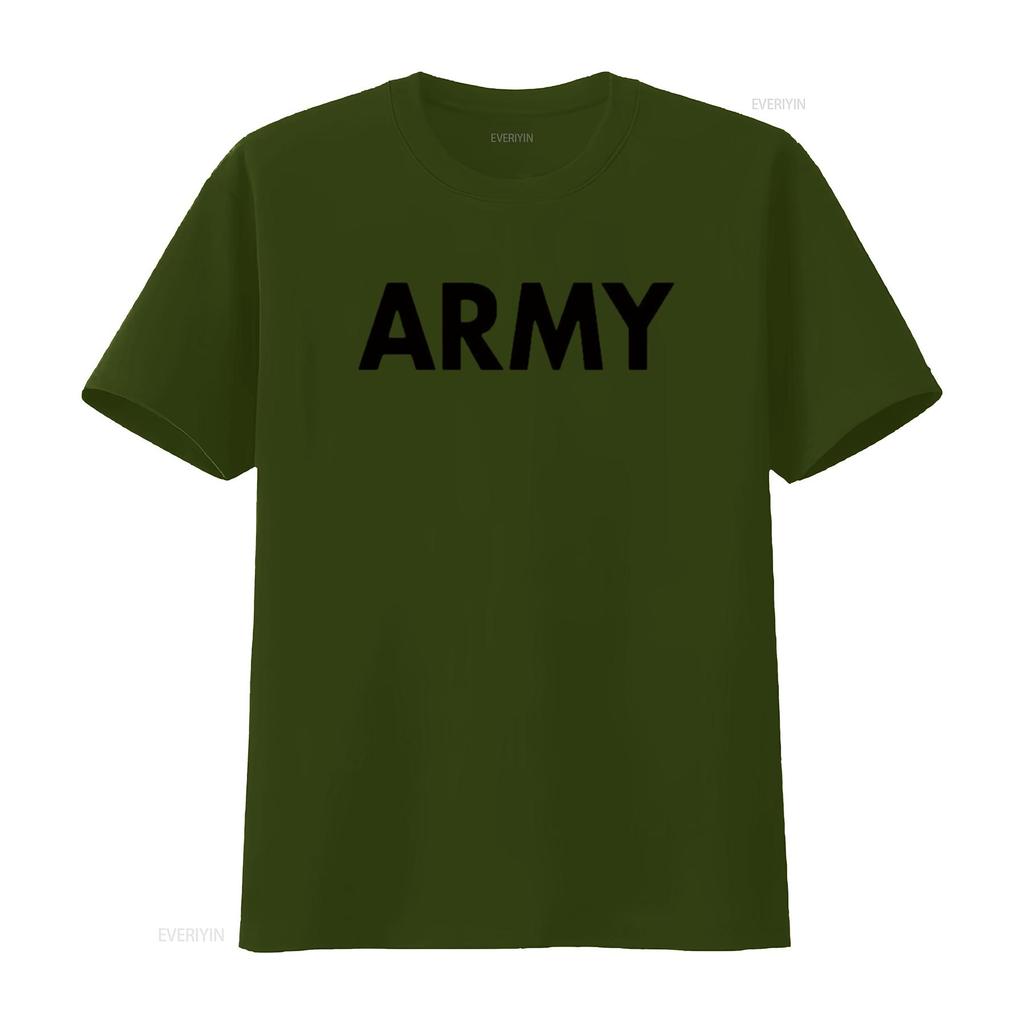 Army Men S T Shirt Military Training Pt Exercise Workout Gear Veterans Service Family Support Motivation White 4X Large