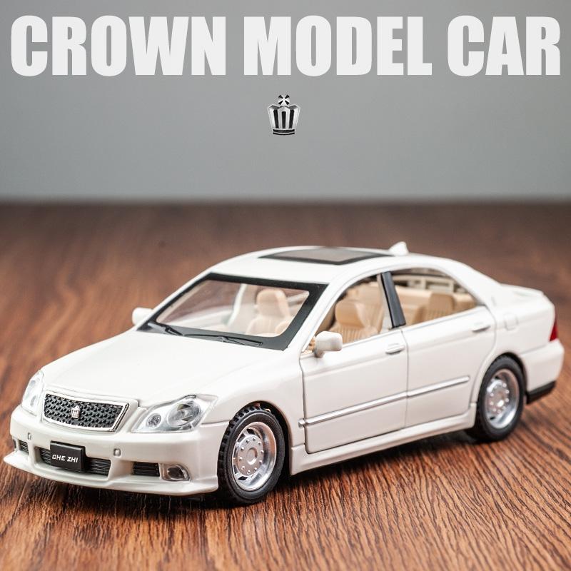 Toyota Crown 12th Generation Simulation Diecast & Toy Vehicles Sounds & Light Pull Back Car 1:32 Alloy Collection Model