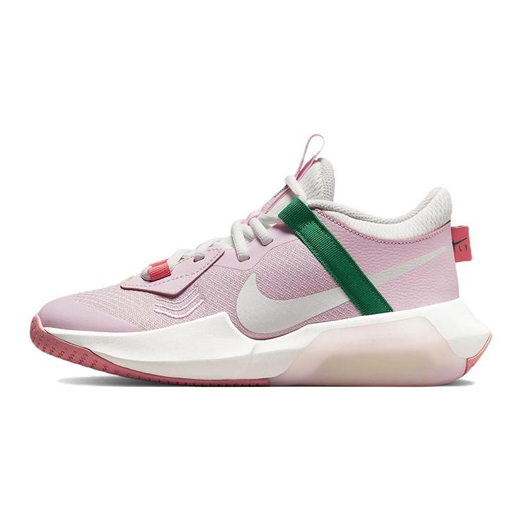 New Nike Air Zoom Crossover Anti Slip Wear Resistant Mid Top Children's Basketball Shoes Pink White Teenagers DC5216-602