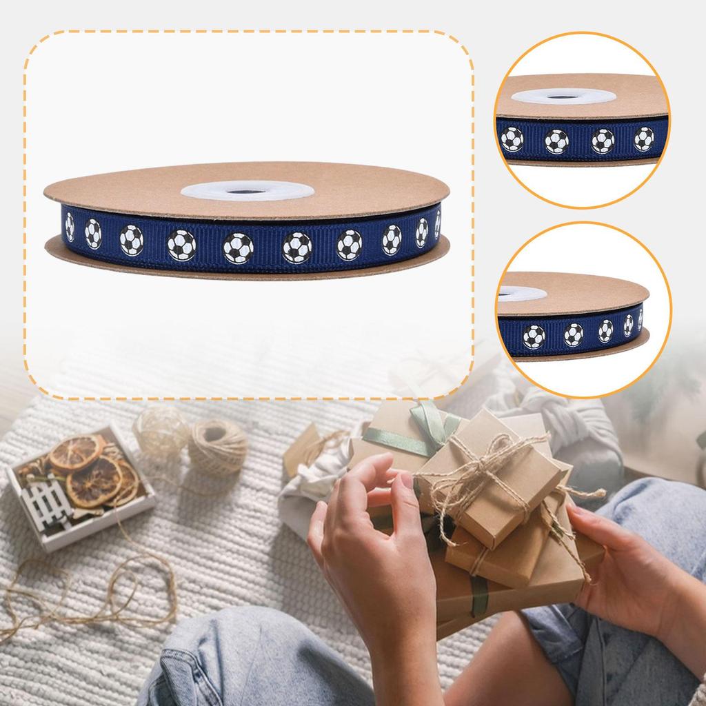 Футбольная лента длиной 19,9 ярда шириной 1 см со спортивным рисунком для рукоделия, подарочной упаковки