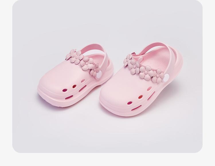 David Bella Children's Sandals Summer Girls' Indoor Home Furnishing Slippers Cool Dragging Pink Hole Shoes