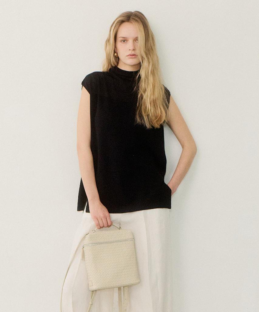 Barneys Newyork 26Ss Weaving Leather Backpack Ivory