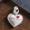 Подвеска для сумки из натуральной кожи в форме сердца, милый брелок, аксессуар для рюкзака